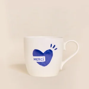 Mug  Merci  en porcelaine fine
