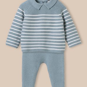 Ensemble en tricot rayé Bébé